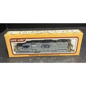 Life Like 8371 HO Scale CSX GP-38 Powered Train Locomotive Tested